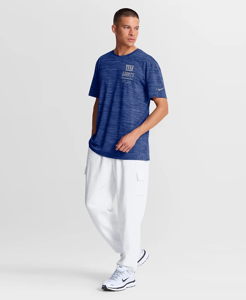 Nike Men's Royal New York Giants Sideline Double Covered Dri-fit Velocity T-Shirt