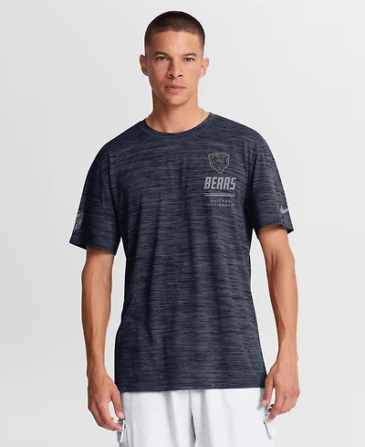Nike Men's Navy Chicago Bears Big Tall Sideline Velocity Dri-fit T-Shirt