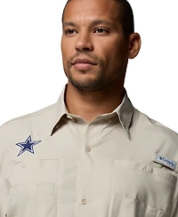 Columbia Men's Tan Dallas Cowboys Tamiami Omni-Shade Button-Down Shirt