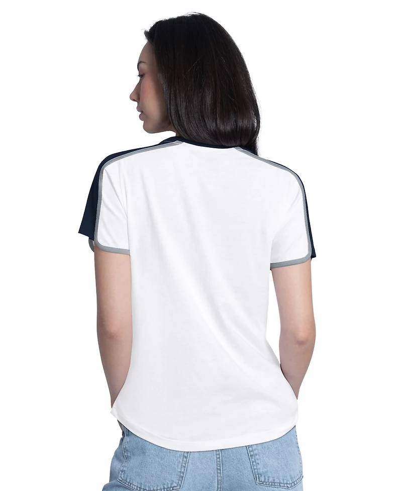G-iii 4Her by Carl Banks Women's White New York Yankees First Lane Fashion T-Shirt