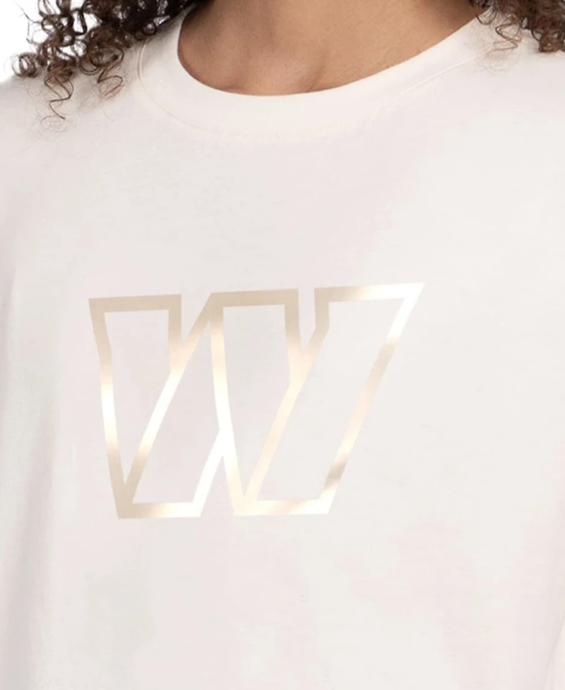 Starter Women's Cream Washington Commanders Pastel Travel Boxy Cropped T-Shirt