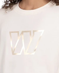 Starter Women's Cream Washington Commanders Pastel Travel Boxy Cropped T-Shirt