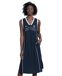 Starter Women's Navy New York Yankees Line Up Sneaker Sleeveless Maxi Dress