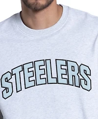 Starter Men's Ash Pittsburgh Steelers Faceoff Fleece Sweatshirt