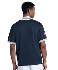 Starter Men's Navy New York Yankees Button-Up Short Sleeve Jacket