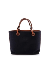 Pre-Owned Loewe Small Love Anagram Tote Wool and Leather