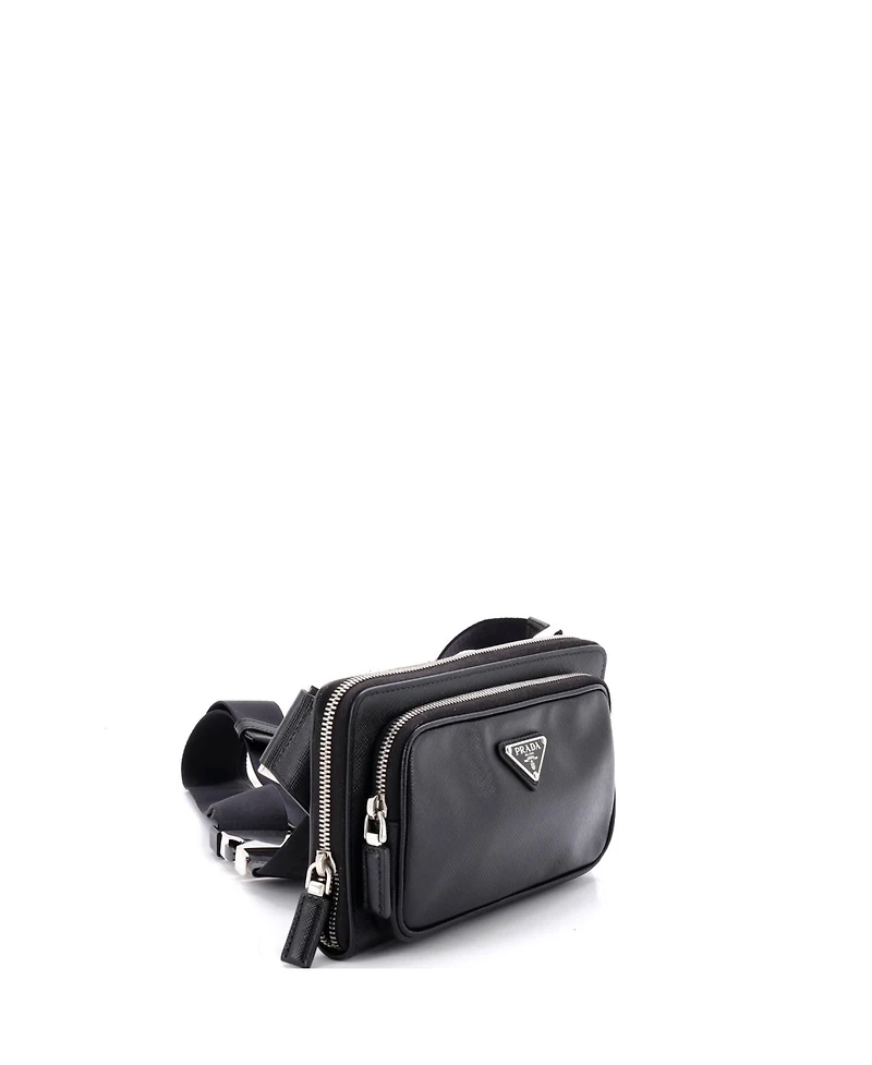Pre-Owned Prada Zip Around Front Pocket Belt Bag Saffiano Leather