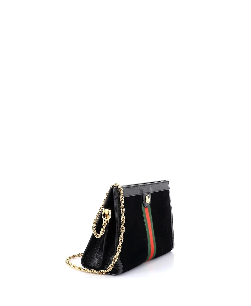 Pre-Owned Gucci Medium Ophidia Chain Shoulder Bag Suede