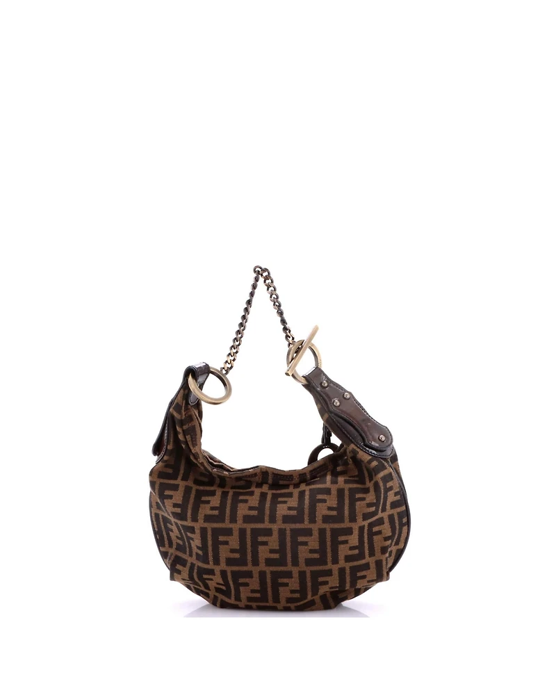 Pre-Owned Fendi Mini Chef Chain Hobo Zucca Canvas