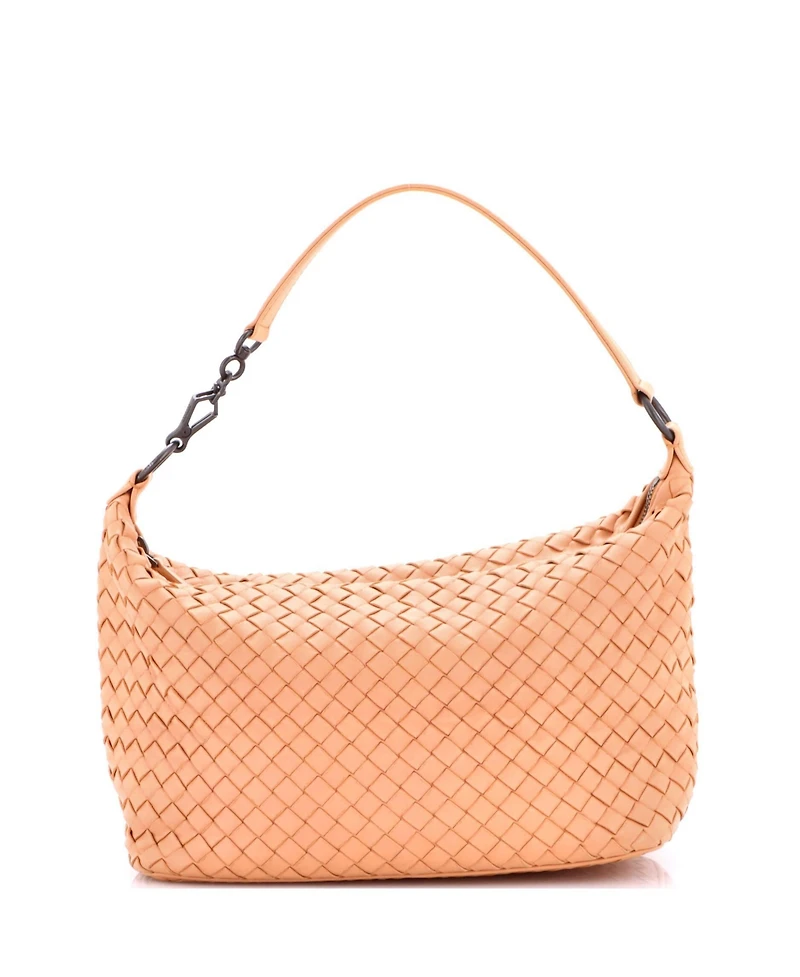 Pre-Owned Bottega Veneta Small Zip Hobo Intrecciato Nappa