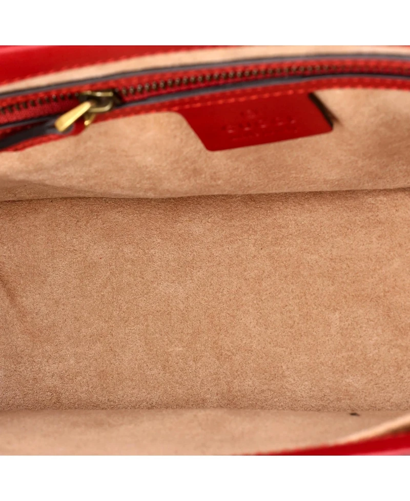 Pre-Owned Gucci Small Queen Margaret Top Handle Bag Colorblock Leather