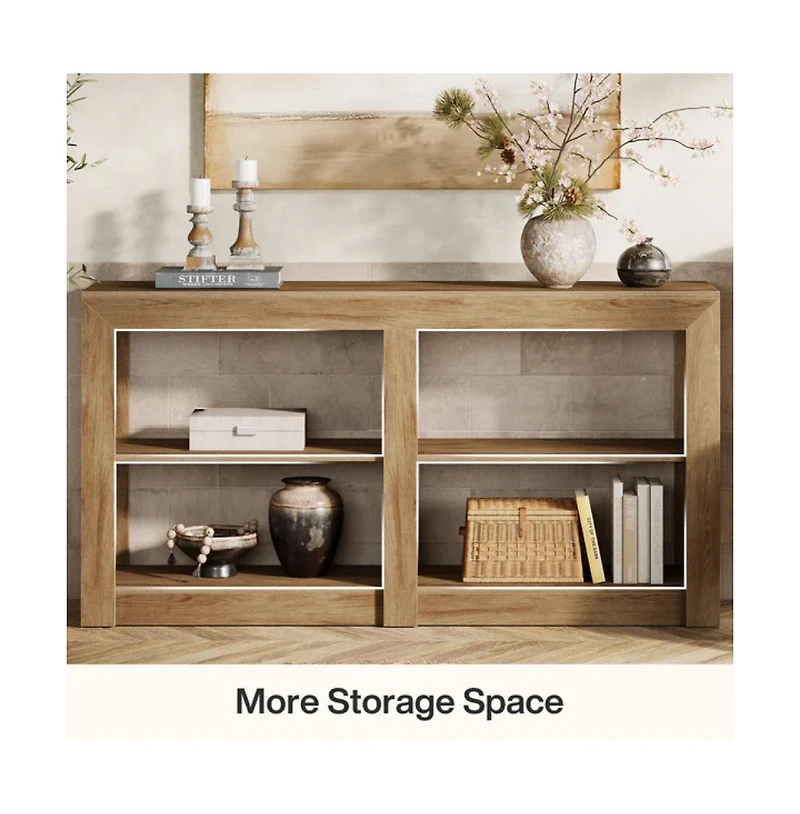 Slickblue Entryway Console Table 3-Tier Storage Design for Living Room and Hallway Use