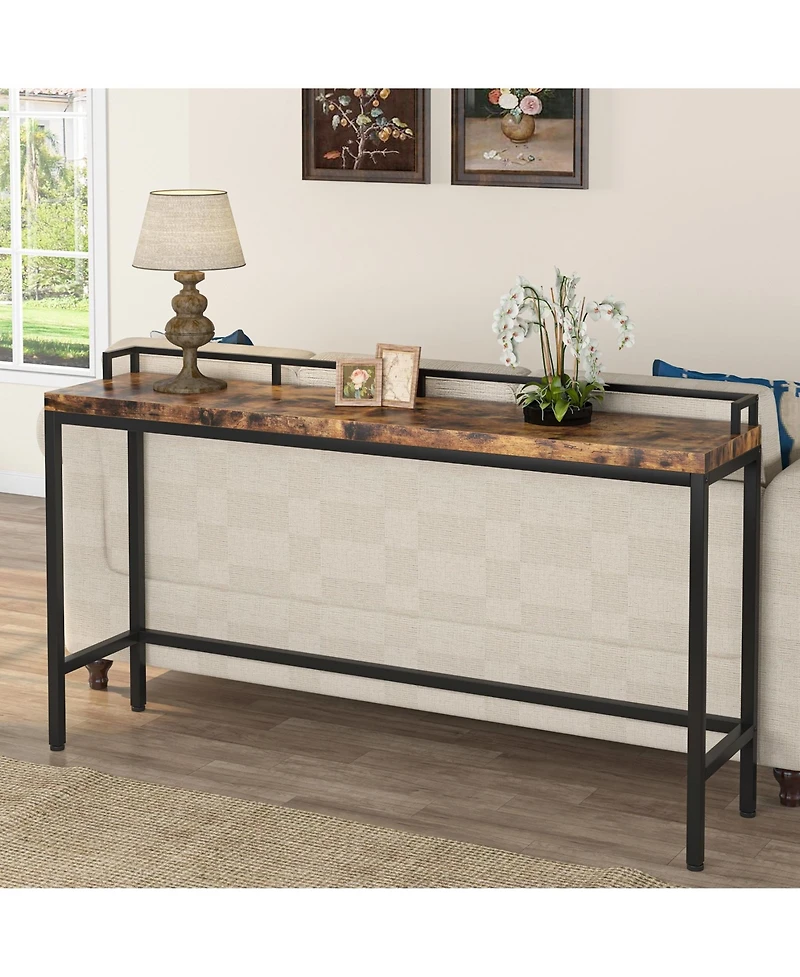 Slickblue Modern Narrow Console Table for Behind Sofa, Living Room and Entryway Accent