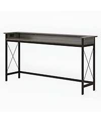 Slickblue Industrial Entryway Console Table with Charging Station and Usb Ports