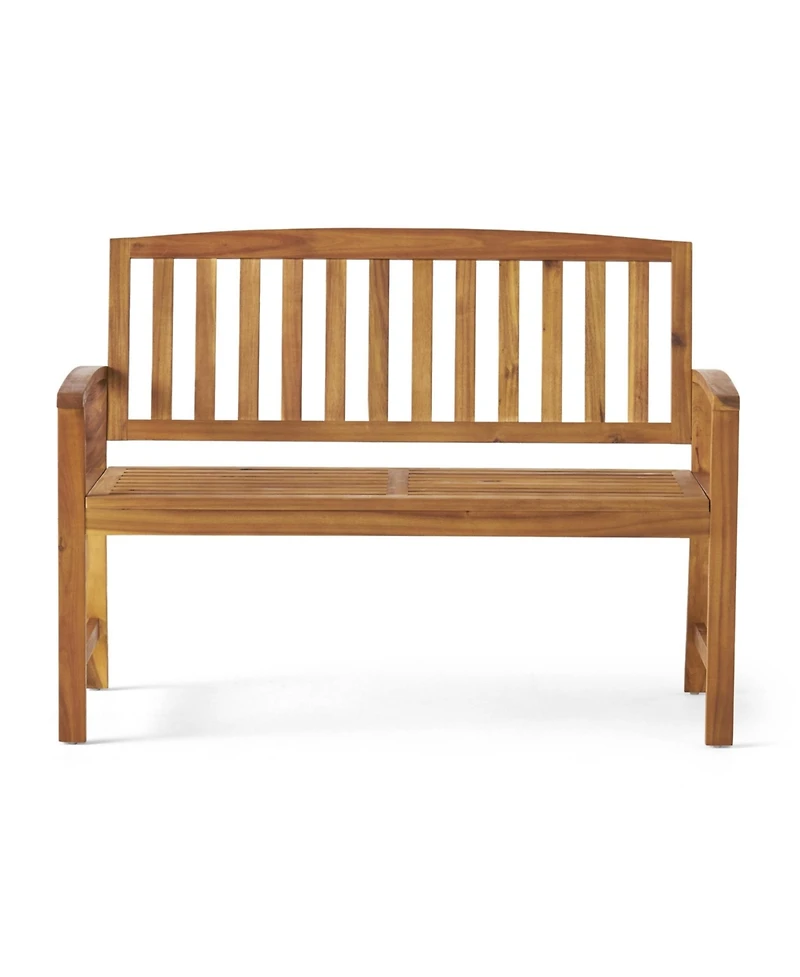 flynama Farmhouse Acacia Wood Outdoor Bench