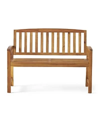 flynama Farmhouse Acacia Wood Outdoor Bench