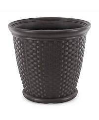 Suncast Sonora 22" Wicker Decorative Garden Flower Planter, (4 Pack)