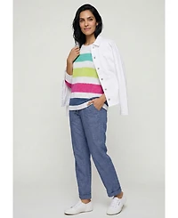 Olsen Women's Stripe Tape Yarn Sweater