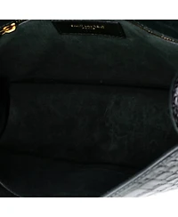 Pre-Owned Saint Laurent Medium Carre Satchel Embossed Leather