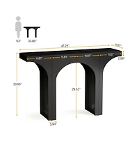 Slickblue Modern Wooden Entryway Console Table with Decorative Arch Base Design