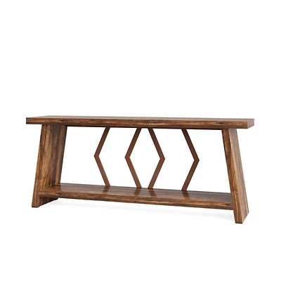 Slickblue Entryway Console Table with Storage Shelves for Living Room and Hallway Decor