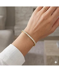 Simona Elegant 4mm Square Cz Tennis Bracelet