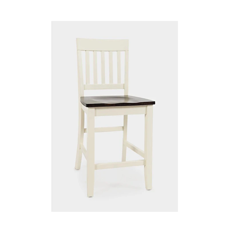 Jofran Decatur Lane Farmhouse Solid Wood Counter Stool (Set of 2)