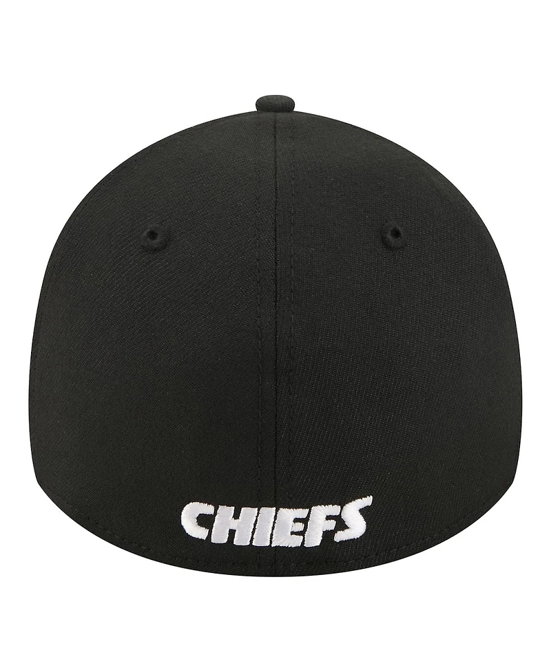 New Era Men's Black Kansas City Chiefs Core Team 39THIRTY Flex Hat