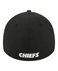 New Era Men's Black Kansas City Chiefs Core Team 39THIRTY Flex Hat