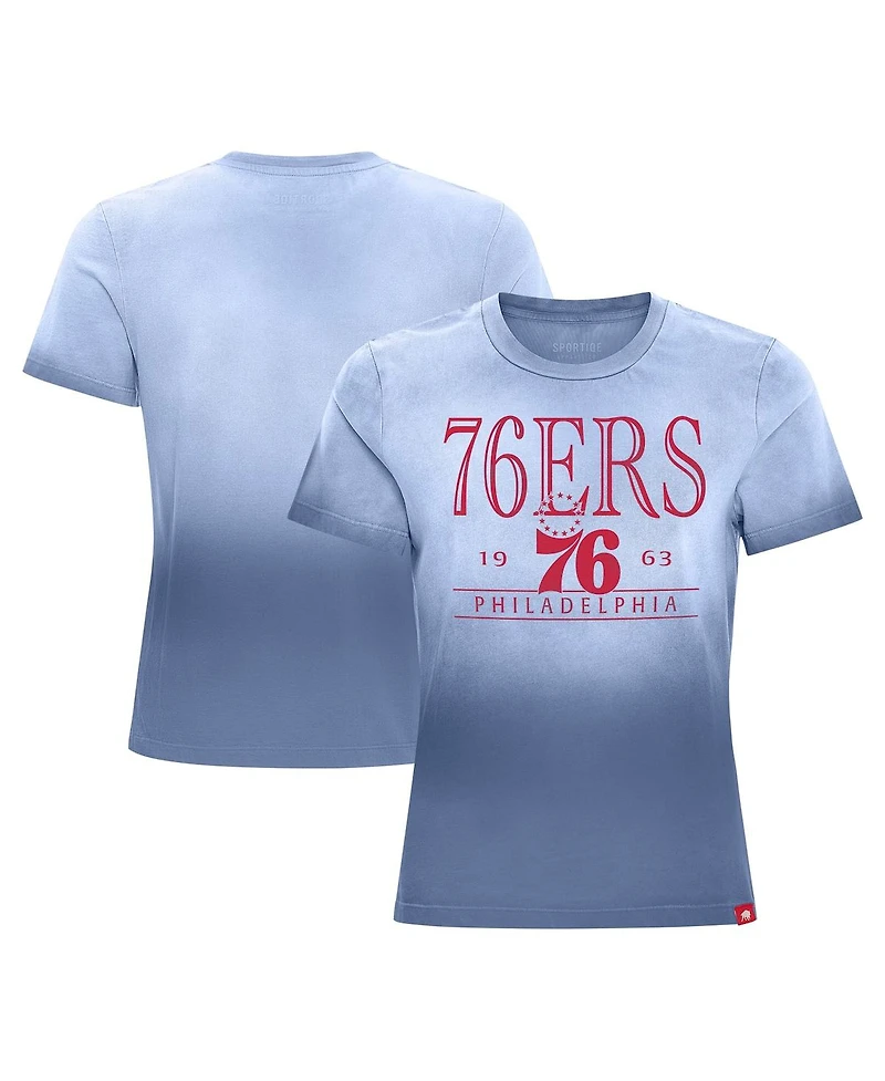 Sportiqe Women's Royal Philadelphia 76ers Arcadia Sun-Dipped T-Shirt