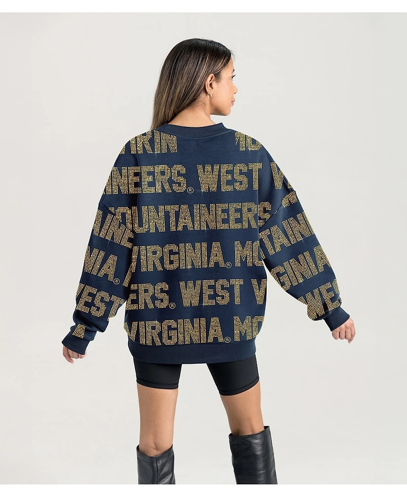 Gameday Couture Women's Navy West Virginia Mountaineers Oversized Hype Era Sweatshirt