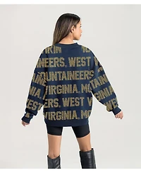 Gameday Couture Women's Navy West Virginia Mountaineers Oversized Hype Era Sweatshirt