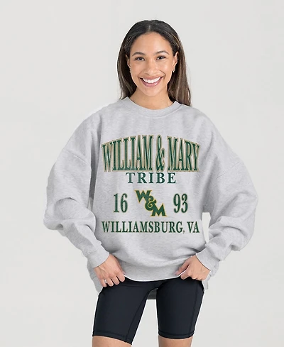 Gameday Couture Women's Ash William Mary Tribe Premium Fleece Pullover Sweatshirt