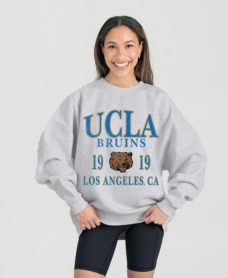 Gameday Couture Women's Ash Ucla Bruins Premium Fleece Pullover Sweatshirt