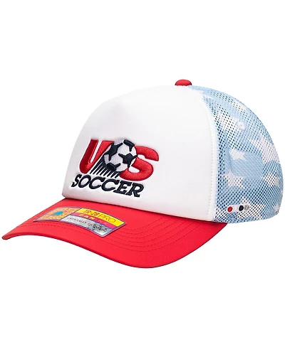 Fan Ink Men's and Women's White Usmnt Making History Adjustable Trucker Hat