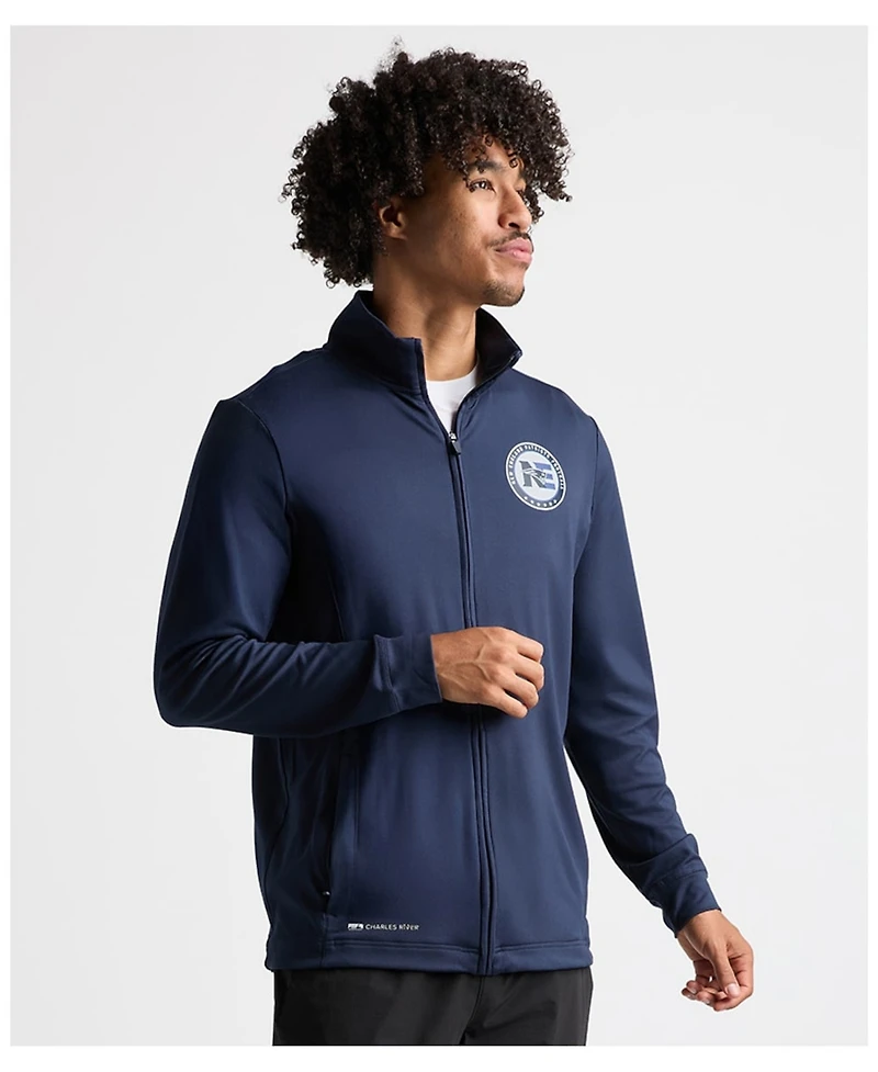 Charles River Apparel Men's x New England Patriots Navy Nu Fitness Full-Zip Jacket