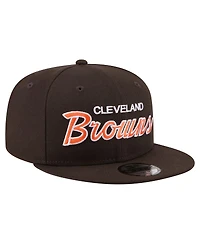 New Era Men's Brown Cleveland Browns Core Team Script 9FIFTY Snapback Hat
