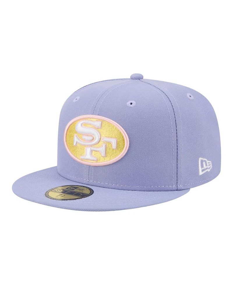 New Era Men's Light Purple San Francisco 49ers Lavender Bloom 59FIFTY Fitted Hat