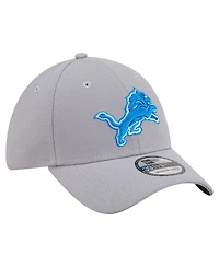 New Era Men's Gray Detroit Lions Core Team 39THIRTY Flex Hat