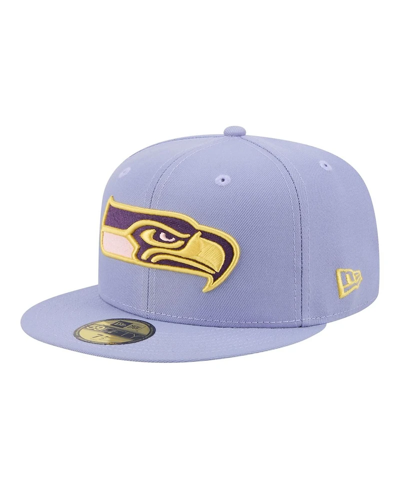 New Era Men's Light Purple Seattle Seahawks Lavender Bloom 59FIFTY Fitted Hat
