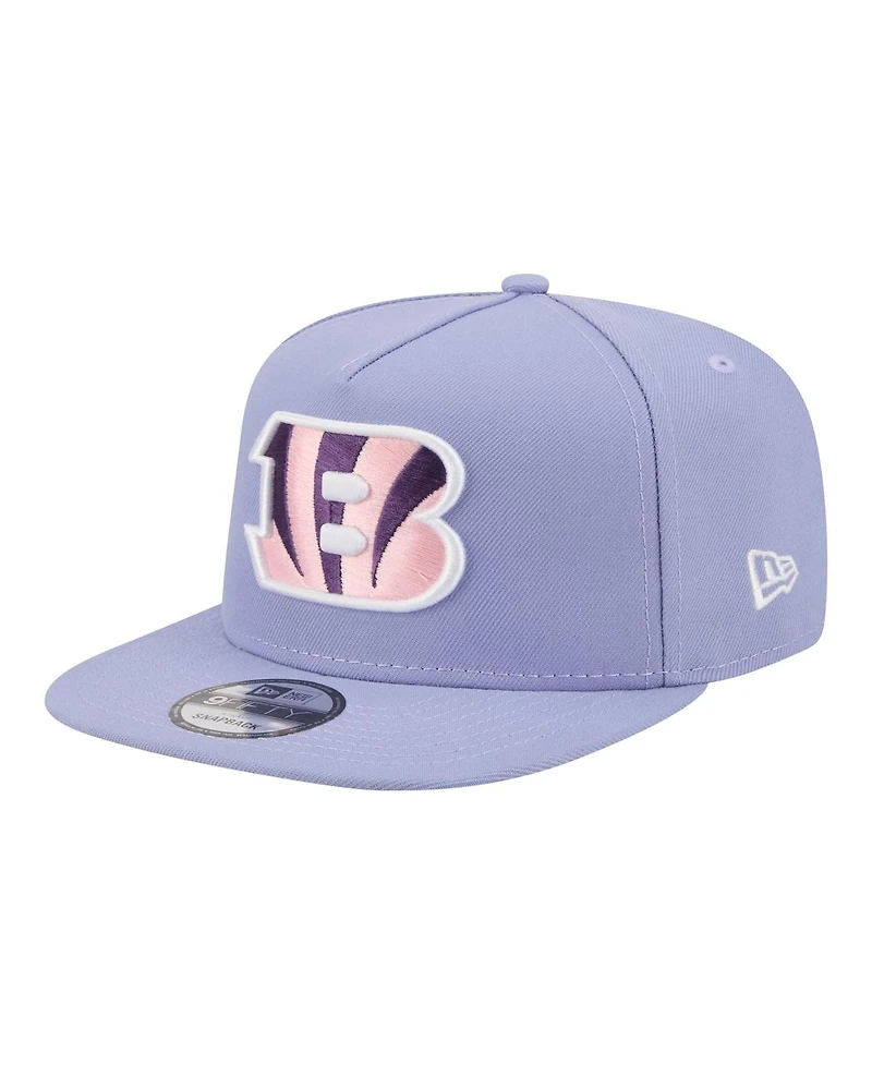 New Era Men's Lavender Cincinnati Bengals Bloom A-Frame 9FIFTY Snapback Hat