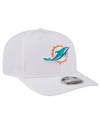 New Era Men's White Miami Dolphins Name Plate 9SEVENTY Adjustable Hat