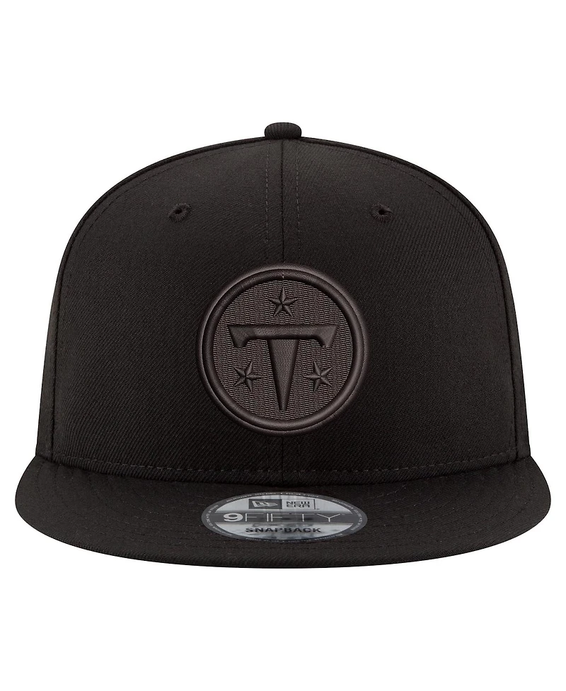 New Era Men's Black Tennessee Titans Black on Black 9FIFTY Snapback Hat