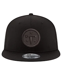 New Era Men's Black Tennessee Titans Black on Black 9FIFTY Snapback Hat