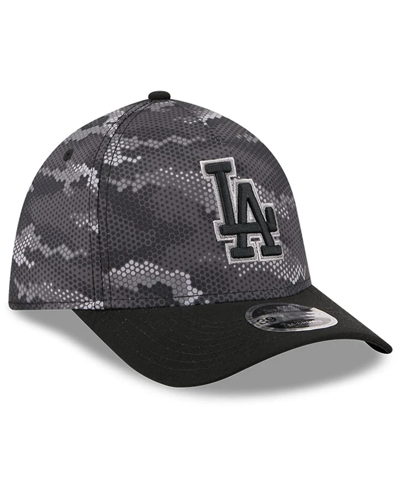 New Era Men's Black Los Angeles Dodgers Camo 39THIRTY A-Frame Flex Hat