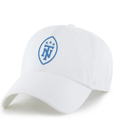 '47 Brand Men's White Tennessee Titans Secondary Logo Clean Up Adjustable Hat