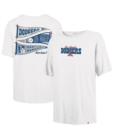 '47 Brand Women's Sand Los Angeles Dodgers Bow Banner Sadie T-Shirt