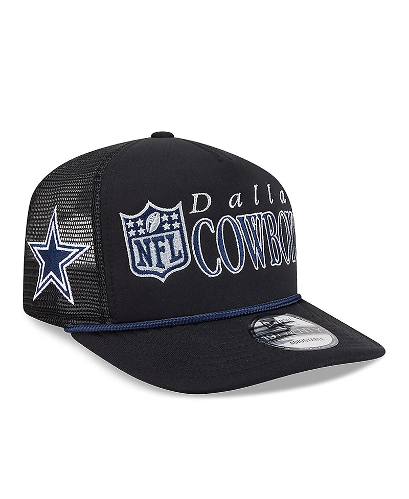 New Era Men's Black Dallas Cowboys Throwback Foam 19TWENTY Adjustable Hat