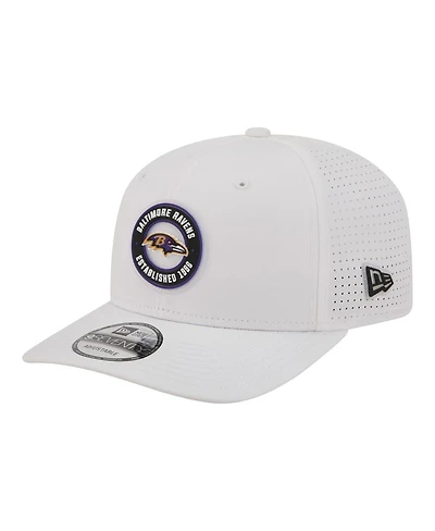 New Era Men's White Baltimore Ravens Coolera 9SEVENTY Adjustable Hat
