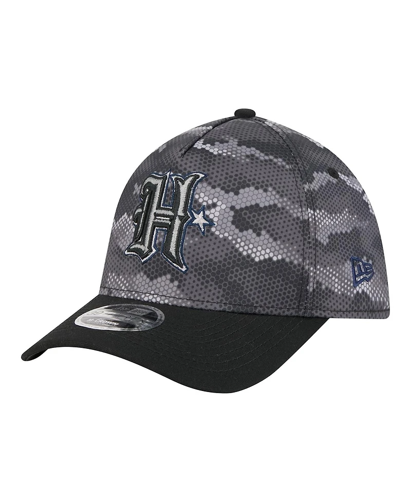 New Era Men's Black Houston Texans Camo A-Frame 39THIRTY Flex Hat